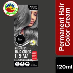 Hairfix Permanent Hair Color Cream Kit Grey 120Ml
